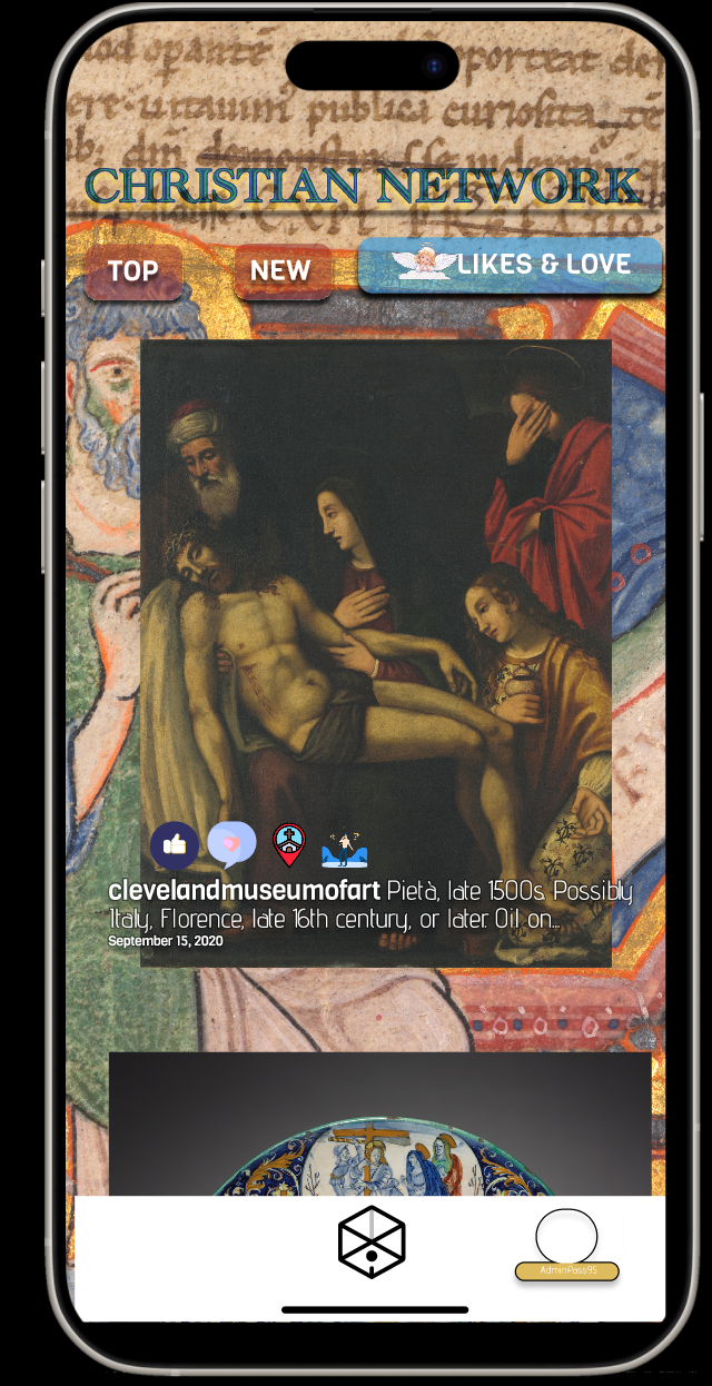 Original Christian Network social application interface design