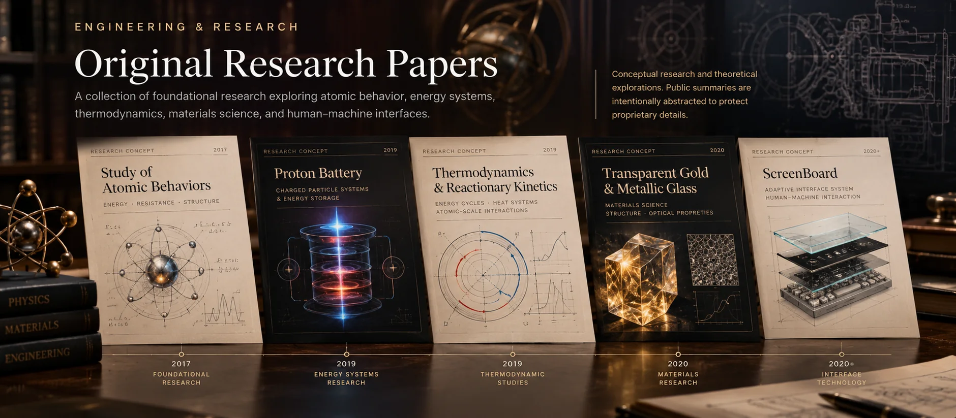 Visual timeline of original ODD R&D research topics represented by concept covers