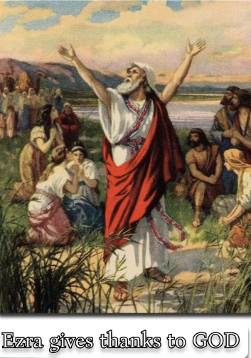 Original Christian Network weekly image composition showing Ezra giving thanks to God